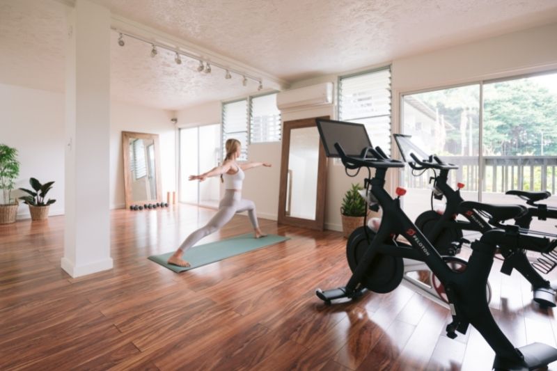 Fitness Studio at SCP Hilo with Peloton Bikes