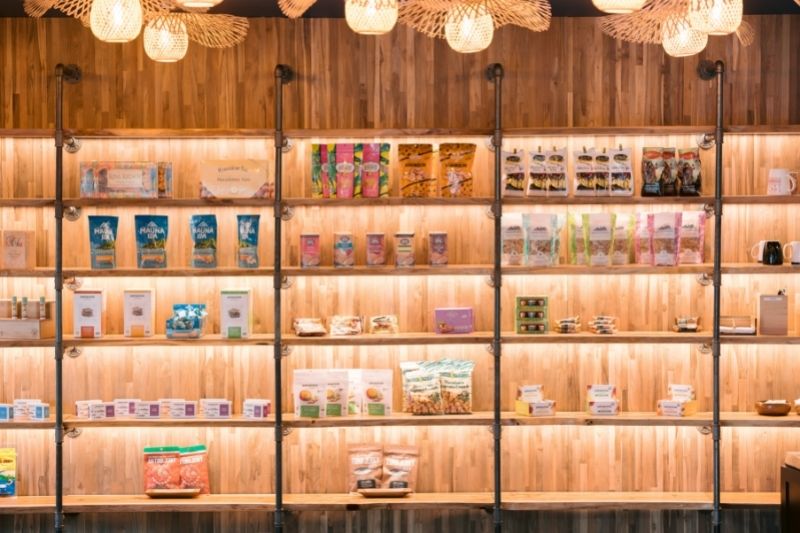 Shelves of food at Provisions Market