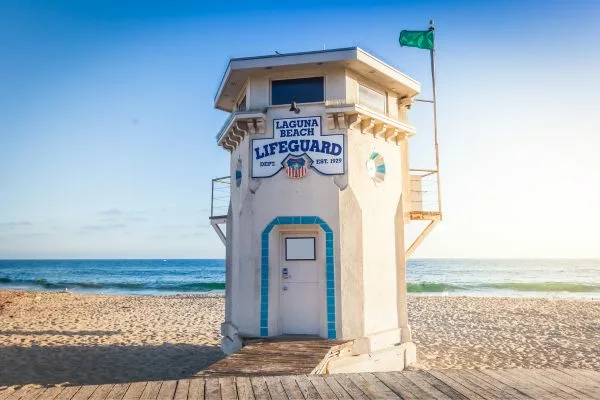 Life Guard Tower at Main Street Laguna Beach