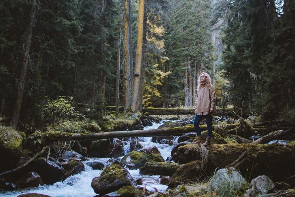 Girl hiking in Oregon