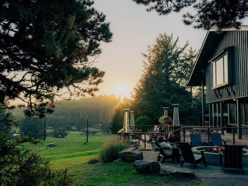 Salishan Coastal Lodge outdoor fire pit