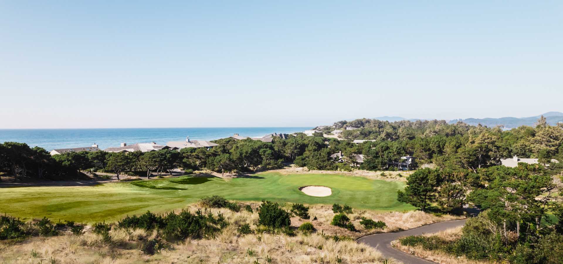Golf course overlooking the ocean at Salishan Coastal Lodge
